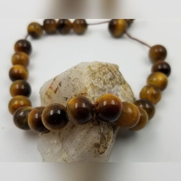Tigers eye charm bracelet brutalist jewelry B1209‎ - Picture 1 of 2